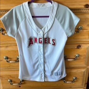 White Angels Baseball Jersey Sz Medium